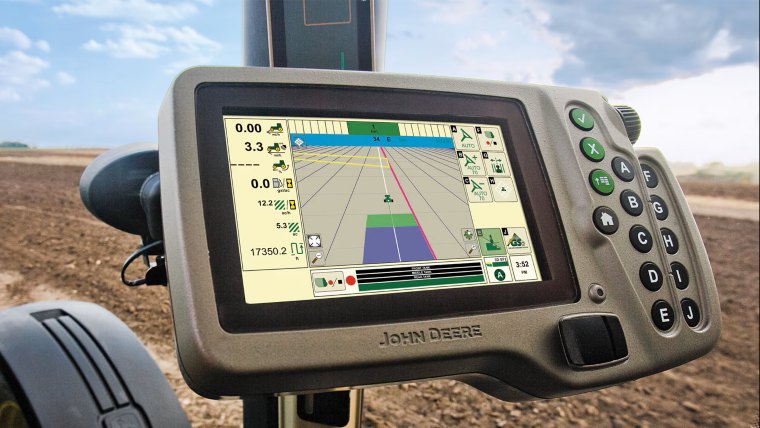 Console de guidage John Deere dans la cabine