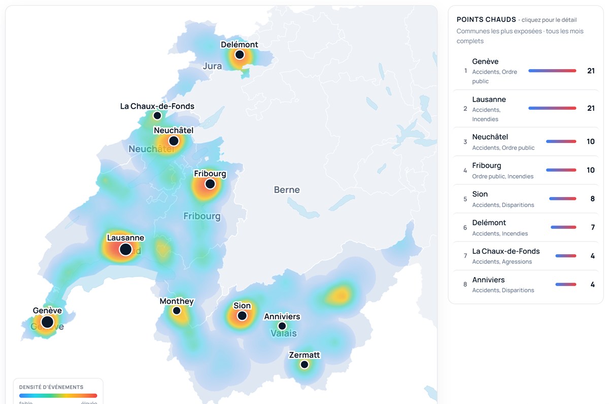Points chauds : ce que notre carte de la sécurité montre, et comment elle est faite